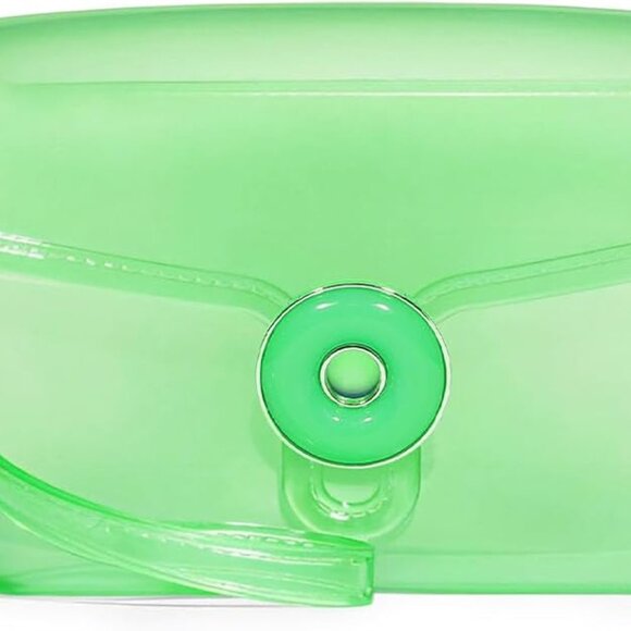 Summer Jelly Tabby Clear Bag Pvc With Adjustable Strap Crossbody Shoulder :O - Picture 2 of 4